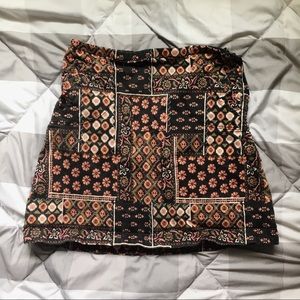 hollister printed skirt